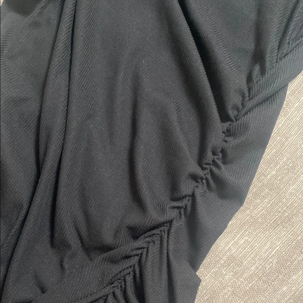 Nine West Black Ruched Asymmetrical Top - Picture 3 of 5
